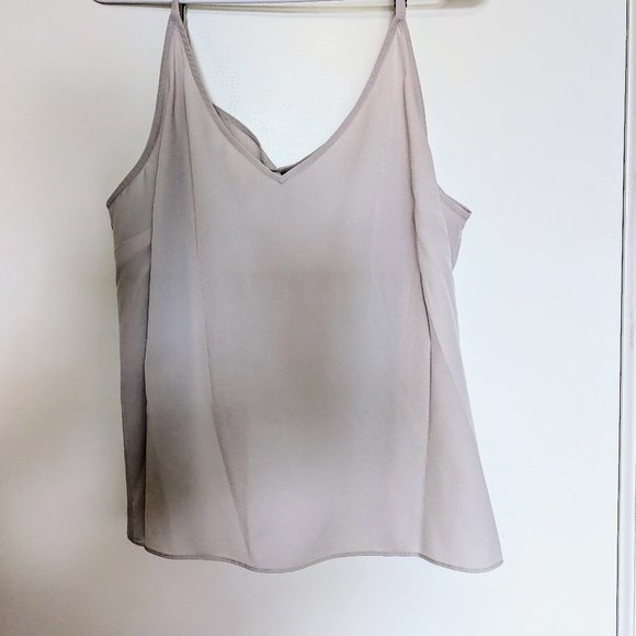 Flowy Thin Strap V-Neck Cream Cami size XL - Picture 3 of 3